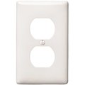 Hubbell Wiring 1-Gang Duplex Wall Plate - White P8W